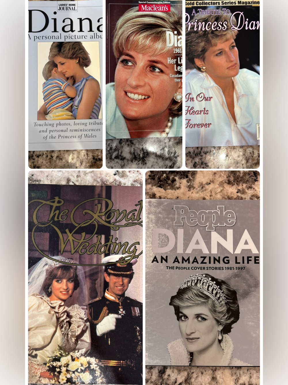 5 Princess Diana Collection books